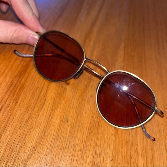 Classic 90s Tortoise Shell Wmn Small Frame Rose Colored Sunglasses Tint Metal - Picture 4 of 16